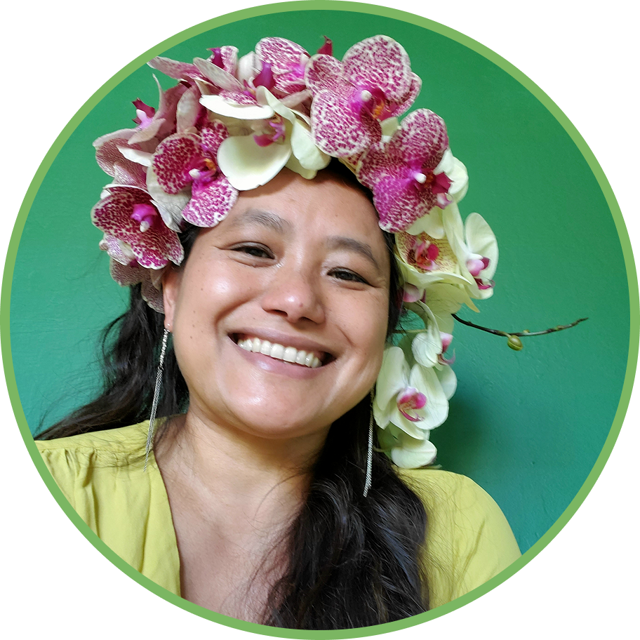 Mari Rose wearing flower crown